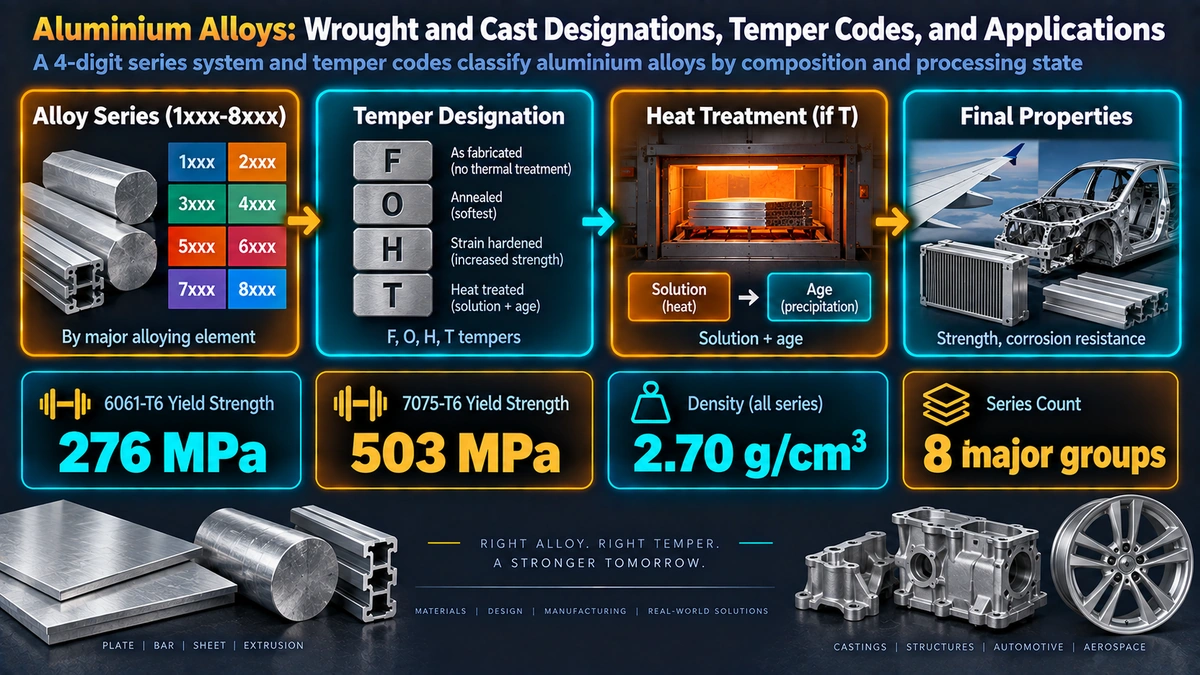 The Aluminium Wrought Alloy Designation System — Aluminium Alloys: Wrought and Cast Designations, Temper Codes, and Applications