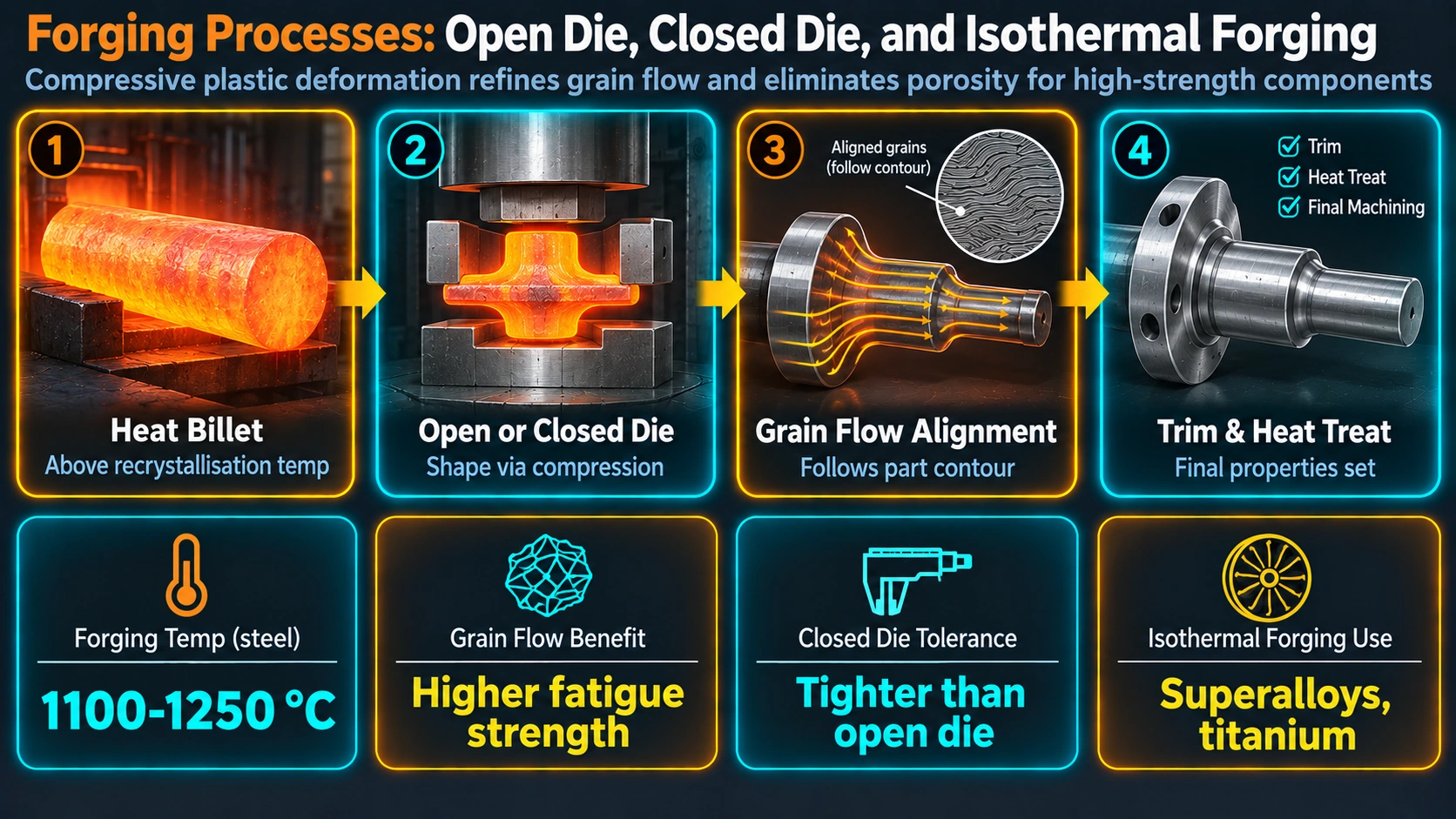 Fundamentals of Plastic Deformation in Forging — Forging Processes: Open Die, Closed Die, and Isothermal Forging