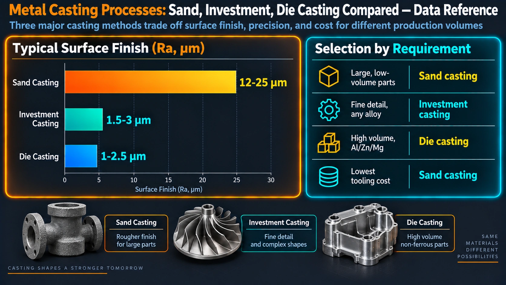 Continuous Casting of Steel — Metal Casting Processes: Sand, Investment, Die Casting Compared