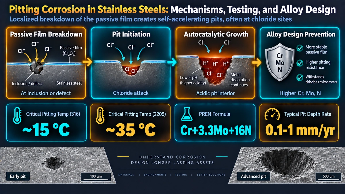 Pit Propagation: The Autocatalytic Growth Mechanism — Pitting Corrosion in Stainless Steels: Mechanisms, Testing, and Alloy Design