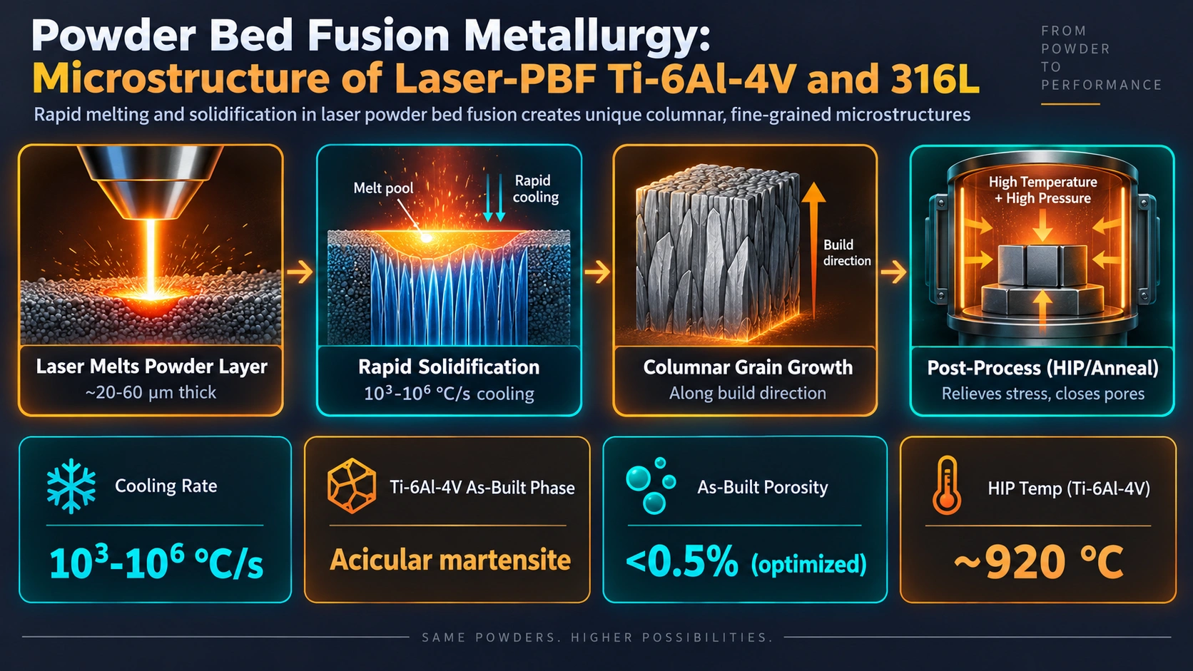 Laser Powder Bed Fusion: Process Physics and Thermal Regime — Powder Bed Fusion Metallurgy: Microstructure of Laser-PBF Ti-6Al-4V and 316L
