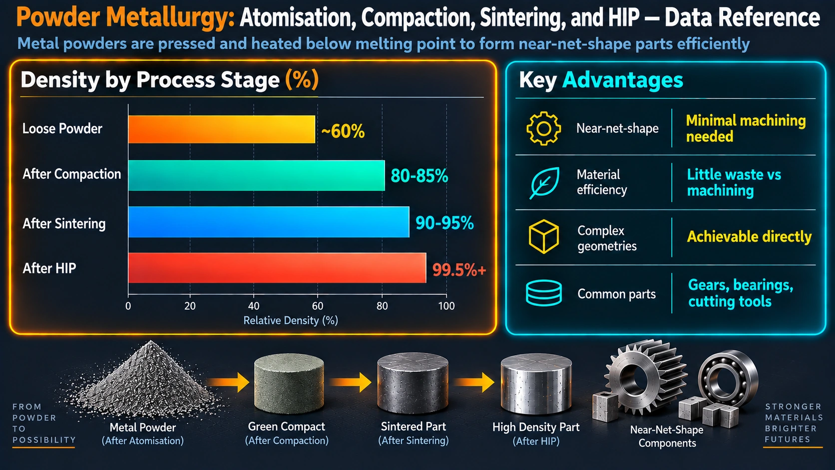 PM Microstructure and Properties — Powder Metallurgy: Atomisation, Compaction, Sintering, and HIP