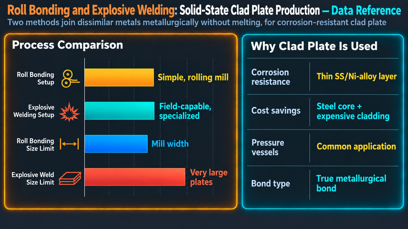 Industrial Applications of Clad Plate — Roll Bonding and Explosive Welding: Solid-State Clad Plate Production