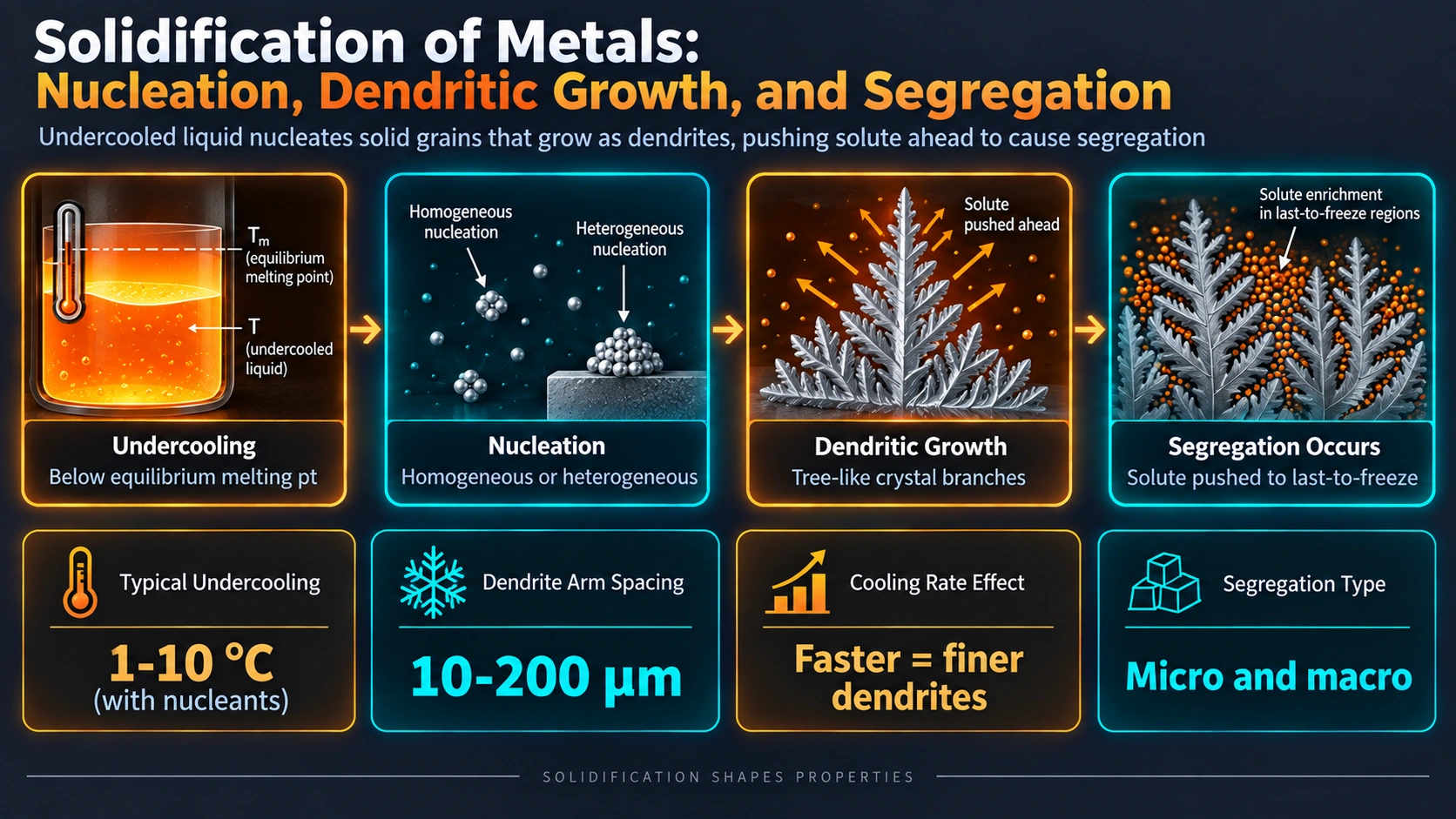 1. Thermodynamics of Solidification: Driving Force and Undercooling — Solidification of Metals: Nucleation, Dendritic Growth, and Segregation