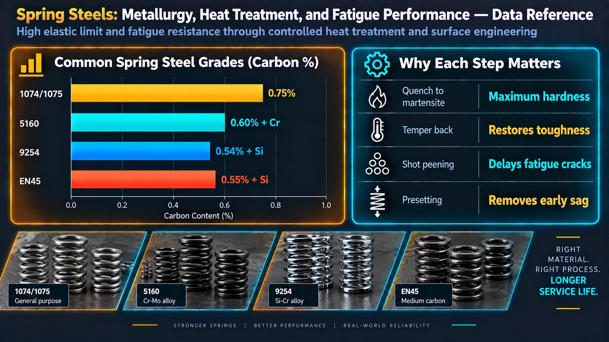 Spring Relaxation: Mechanisms and Control — Spring Steels: Metallurgy, Heat Treatment, and Fatigue Performance