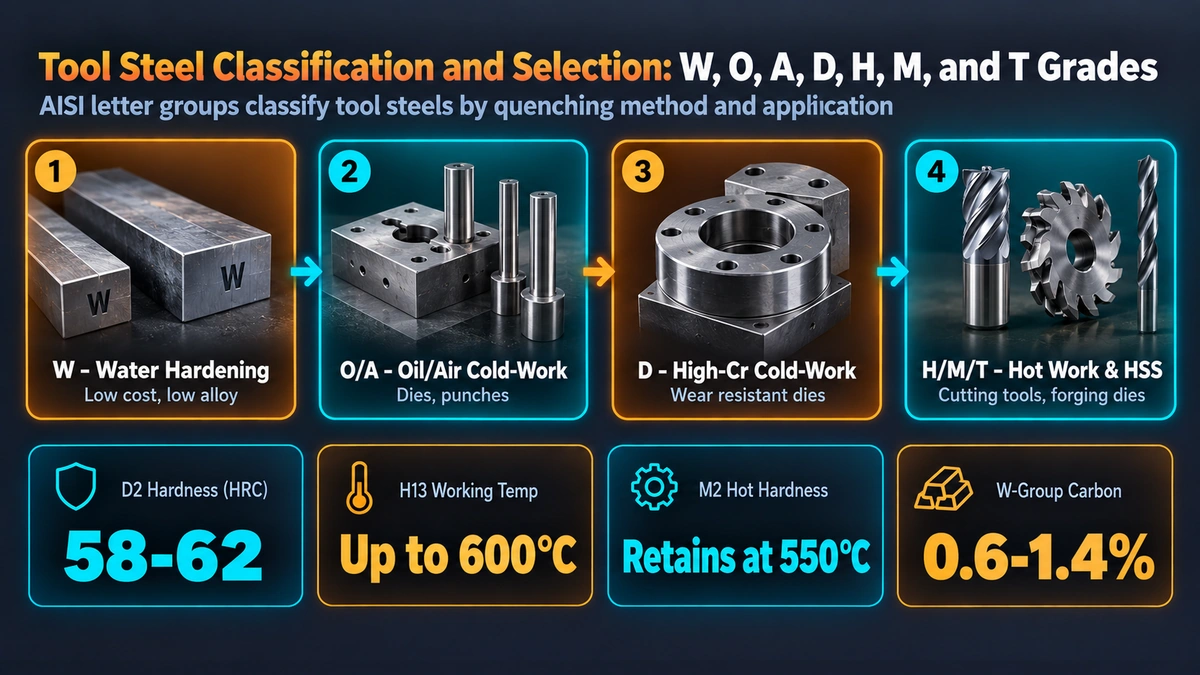 The AISI Tool Steel Classification System — Tool Steel Classification and Selection: W, O, A, D, H, M, and T Grades