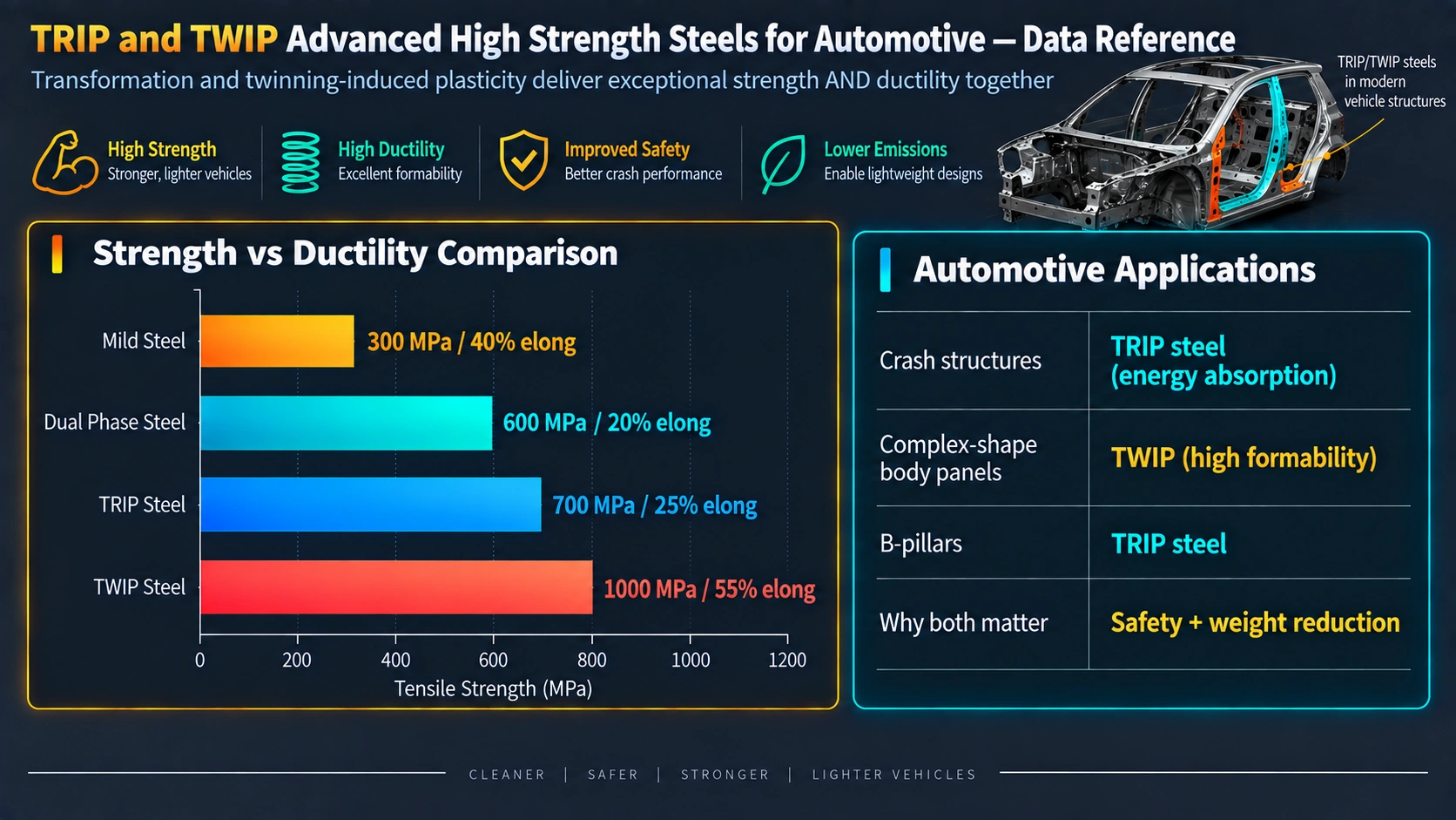 Forming Behaviour and Automotive Structural Applications — TRIP and TWIP Advanced High Strength Steels for Automotive