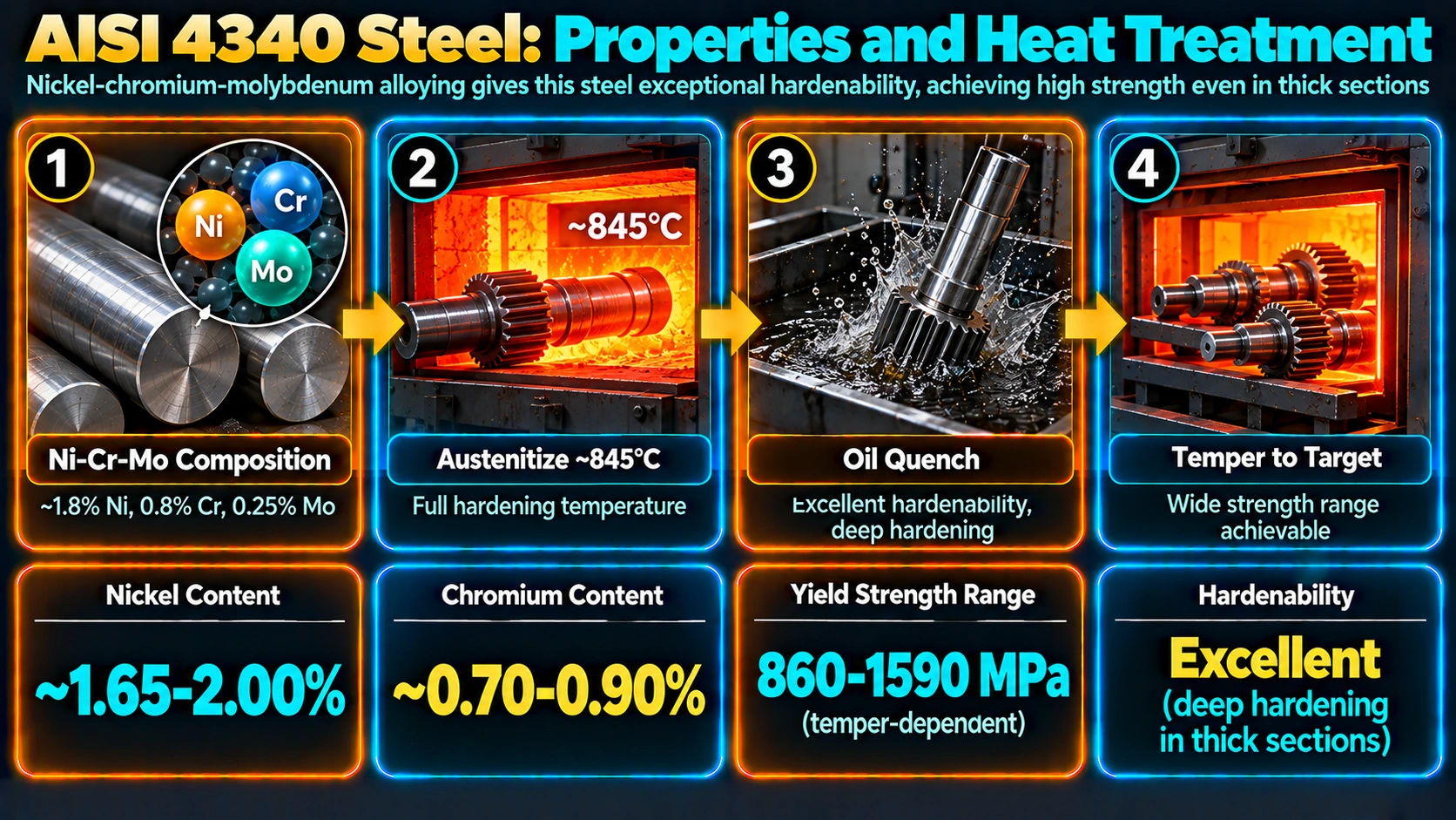 Chemical Composition — AISI 4340 Steel: Properties and Heat Treatment