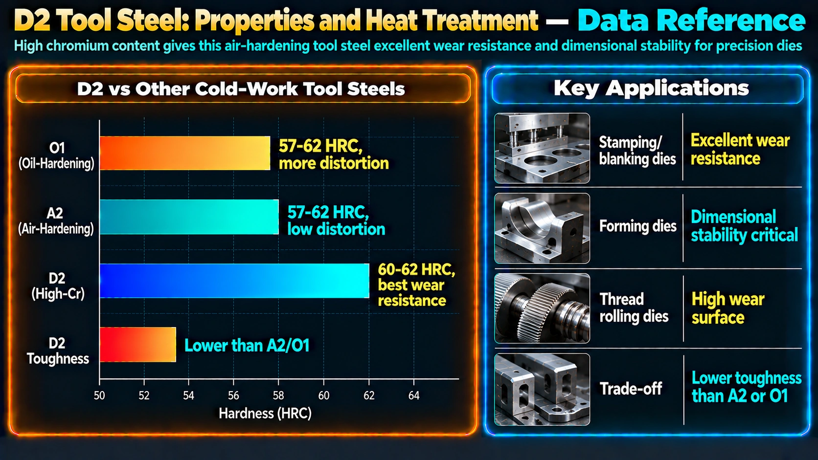 Corrosion Resistance and the "Semi-Stainless" Label — D2 tool steel properties heat treatment