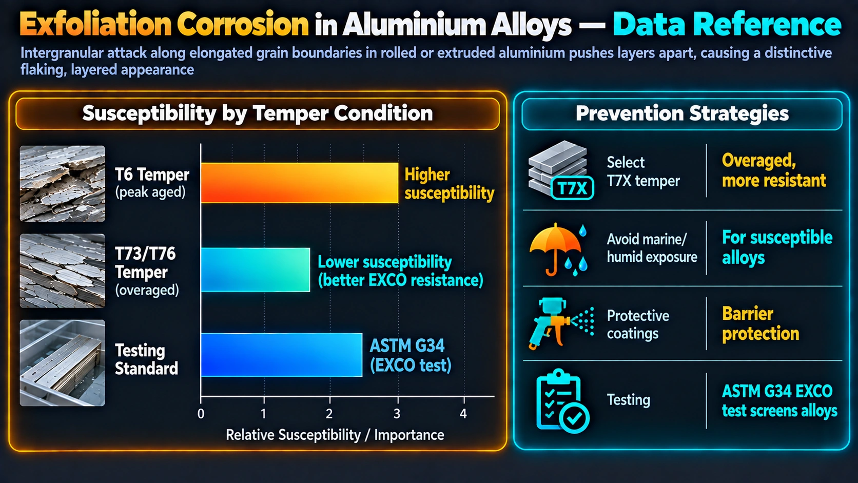 Temper Dependence: T6 vs. Overaged Tempers — Exfoliation Corrosion in Aluminium Alloys
