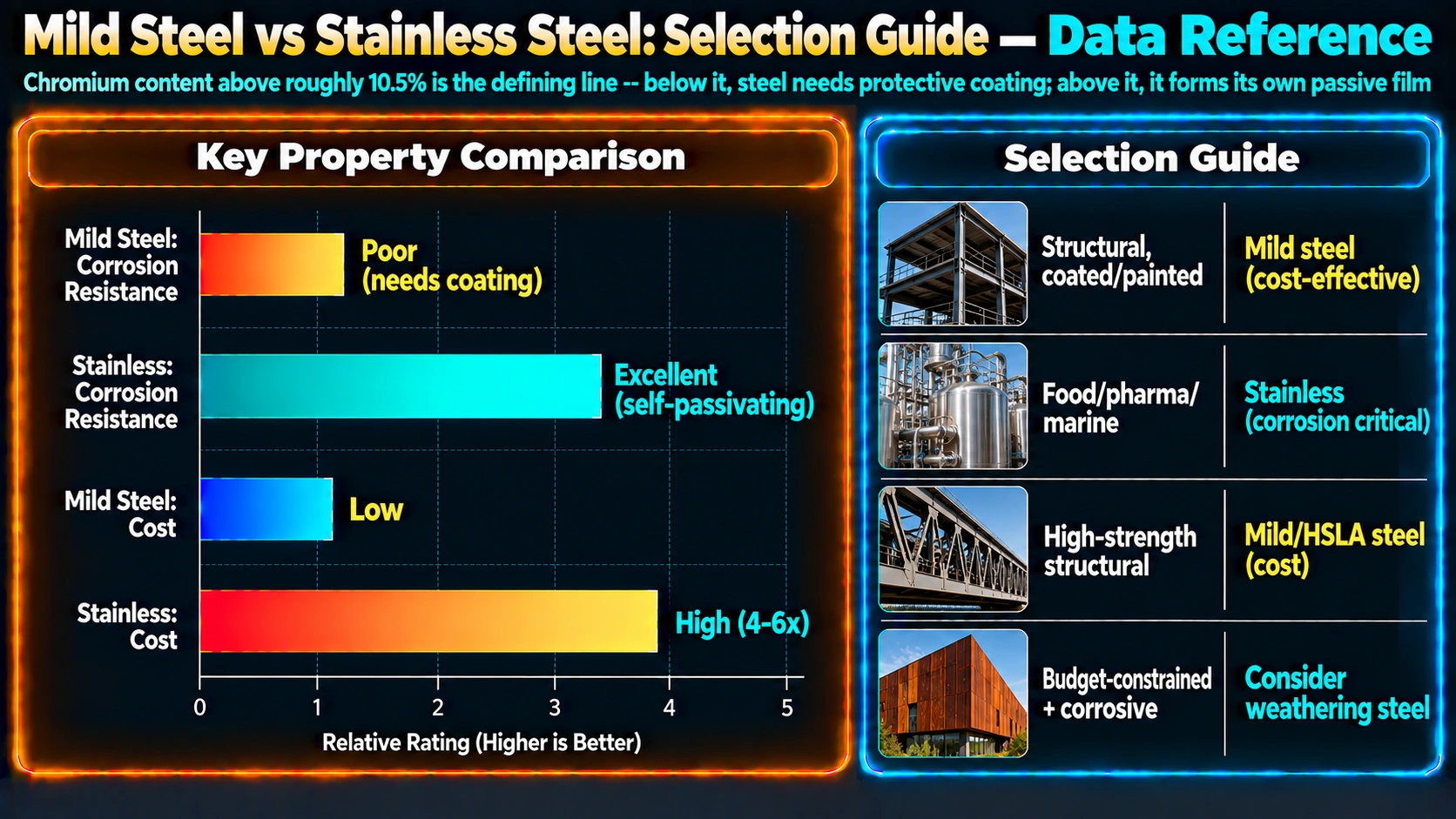 Welding and Fabrication Differences — Mild Steel vs Stainless Steel: Selection Guide