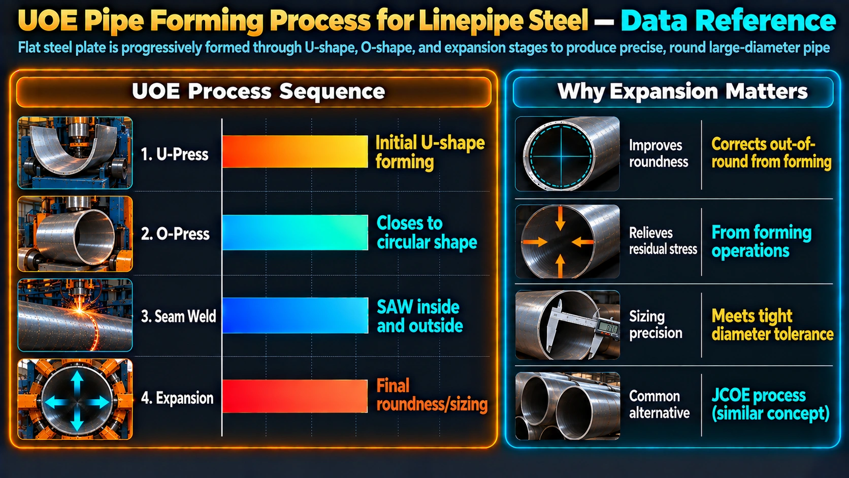 Step 5: Mechanical Expansion — UOE Pipe Forming Process for Linepipe Steel